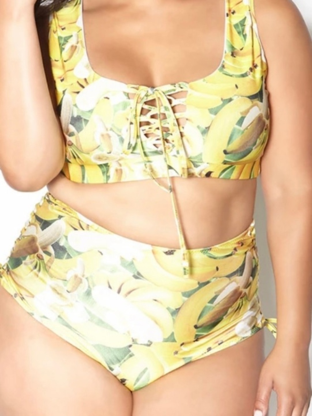 Bananas 🍌bikini crop top shorts 2 pc M fits L XL farm rio maaji fans